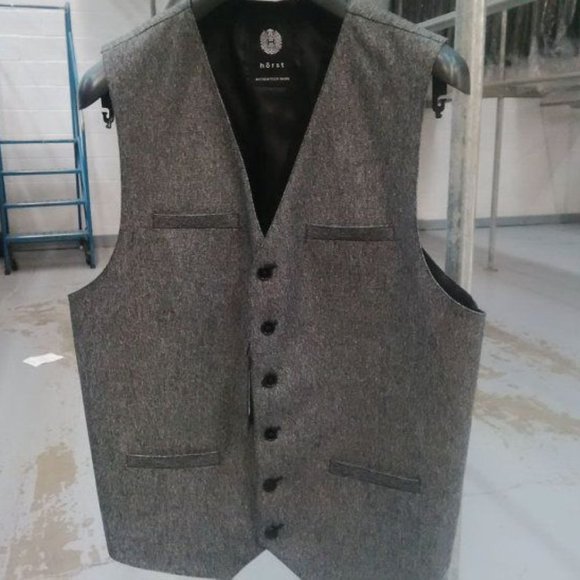 NWT Horst Tweed Vest Adjustable Waistcoat Grey - Picture 8 of 15